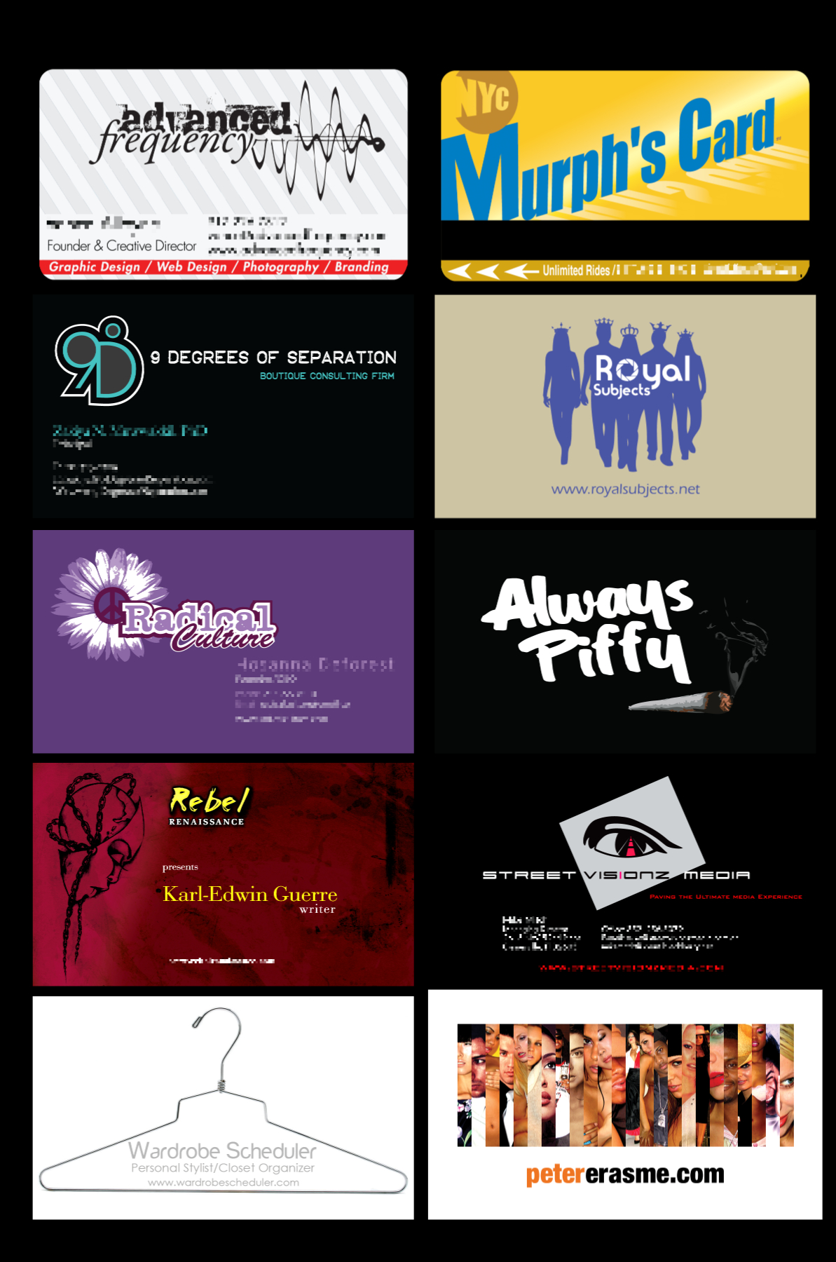 Selected Business Cards