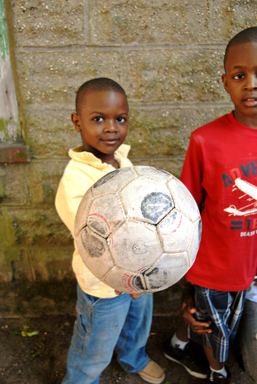 Child with Soccer Ball