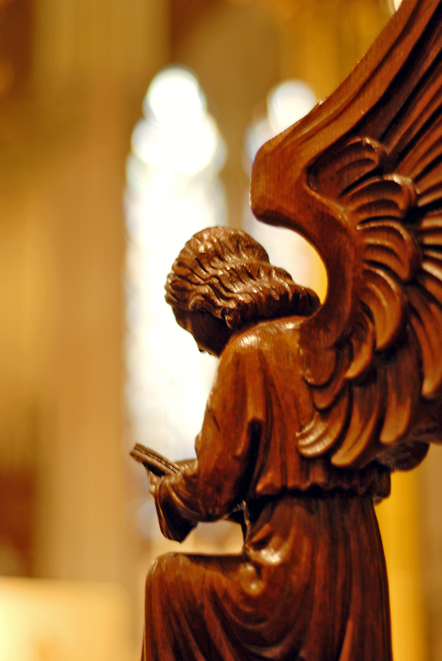 Wooden Angel Sculpture