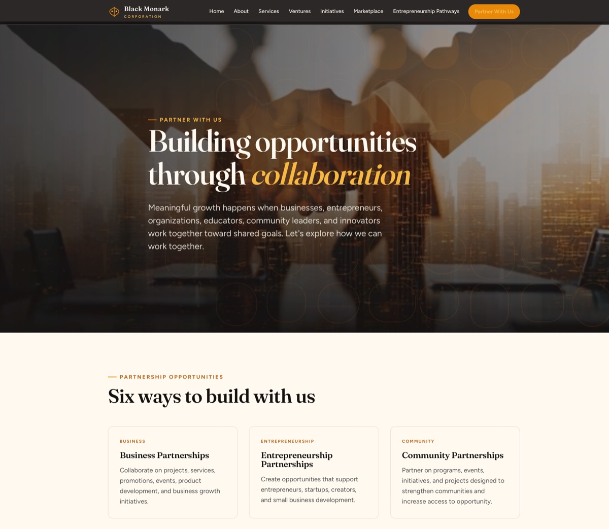 Black Monark Corporate Website