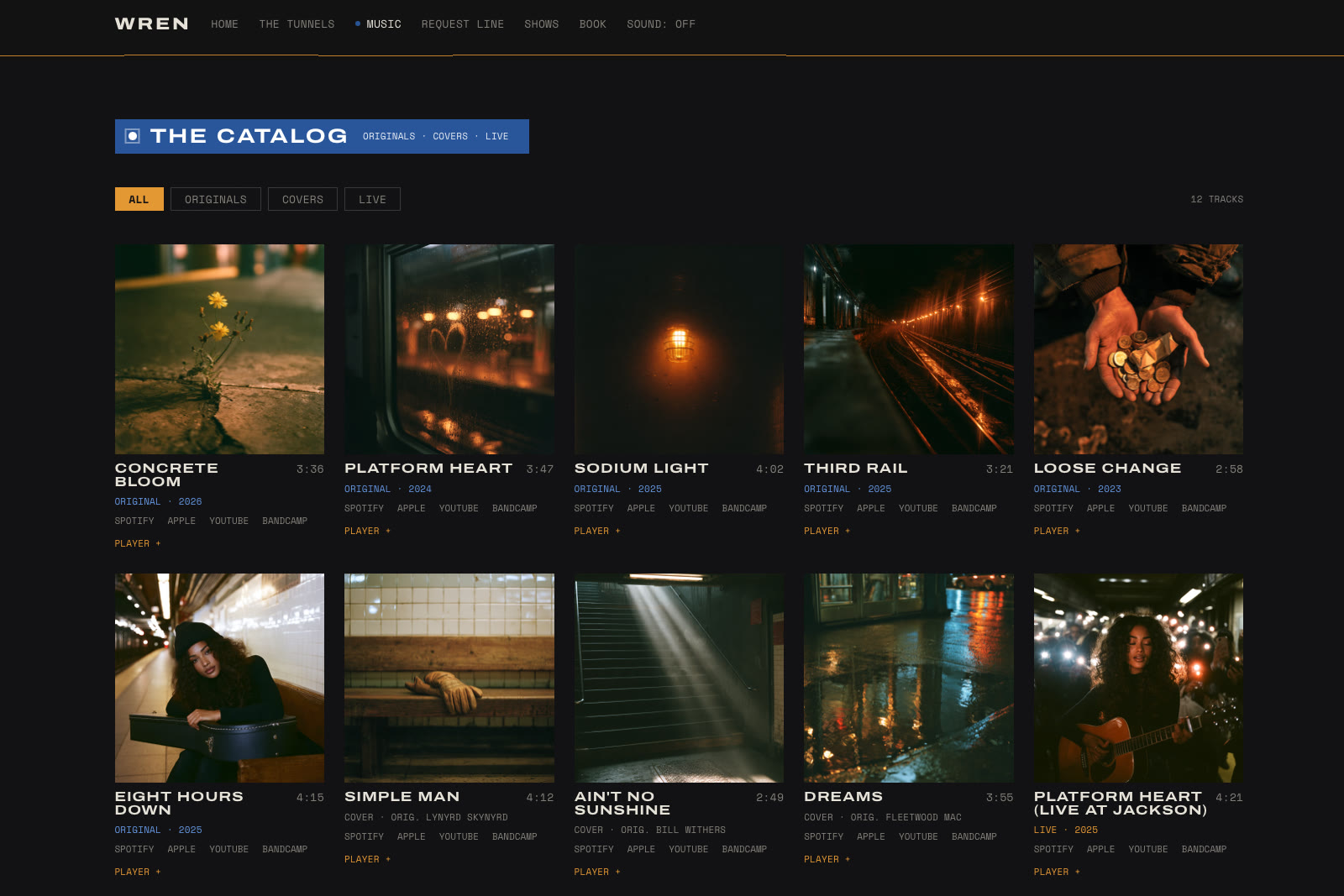 WREN website &mdash; The Catalog music page
